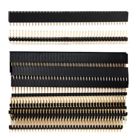 CHANZON Pin Header Pin Header 40 Pin x 20 Pieces Female/Male Pins Straight Single Row Square Pins Assortment Set Gold-Plated 2.54 mm Breakaway Used for PCB, Arduino Gpio