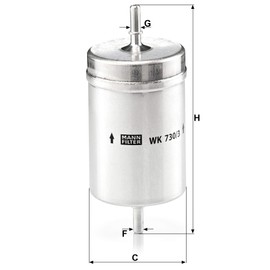 Original MANN-FILTER Fuel filter WK 730/3 – For Passenger Cars