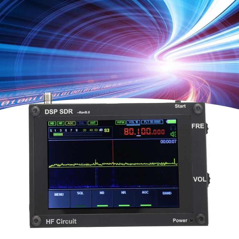 Wireless Receiver Black UltraThin DSP SDR HAM Receiving Radio Equipment