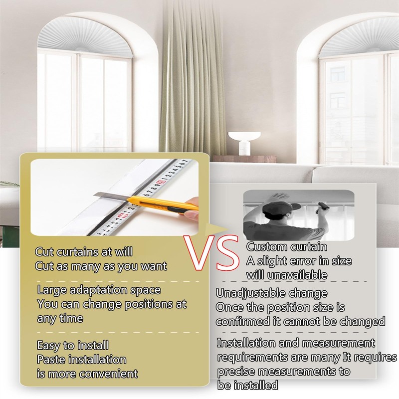 Half Moon Window Shade,Arch Window Shades Half Circle Self Adhesive