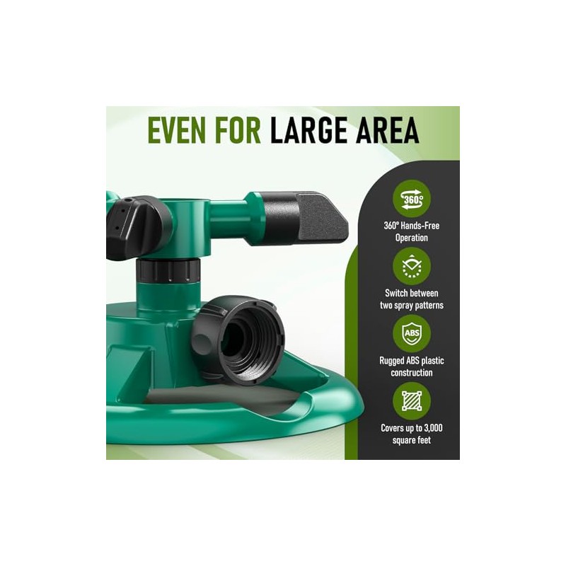 360° Rotating Lawn Sprinkler System for Efficient Watering