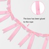 BOXOB Pink Bow Banner, 6.56FT Polyester Bow Garland Decorations Stylish