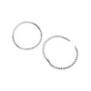 13MM Diamond Cut Edged Round Hinged Hoop Sleeper Earrings for