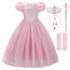 JerrisApparel Girls Princess Dress Puff Sleeve Princess Costume with Accessories