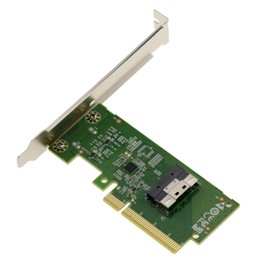 KALEA-INFORMATIQUE Controller Card PCIe 4.0 to Slim SAS Adapter SFF-8654 8i for NVMe M2 M3 U2 U3 SSDs or PCIe Board