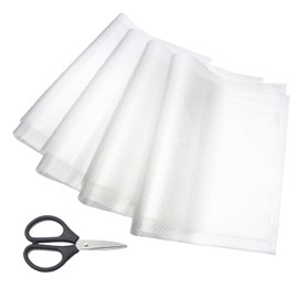 SHENSAIGO Pack of 8 Antibacterial Fridge Mats, Fridge Mats, White, Non-Slip Fridge Inserts, DIY Cut to Size, Fridge Pad for Drawer Mat, Shoe Mat, Cabinet (29 x 45 cm)