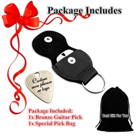 JUPPE Retirement Gifts For Grandfather, Metal Guitar Pick, I Couldn't Pick A Better Grandpa Bronze Guitar Picks & Bass Picks Music Birthday Gifts For Grandpa (I Couldn't Pick A Better Grandpa)