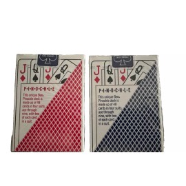 Bee 2 Deck Red Blue Rare BEE PINOCHLE OHIO MADE Playing Cards Club Special Bicycle