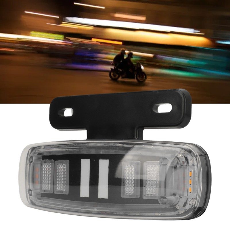 12V Motorcycle Tail Light Brake Turn Signal Light with License