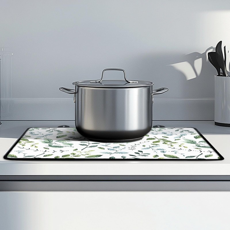 CONITALE Green Leaves Branches Stove Top Cover for Electric Stoves