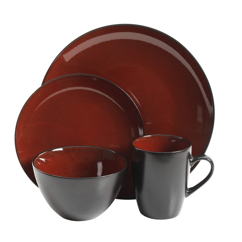 Gibson Elite Soho Lounge Round Reactive Glaze Stoneware Dinnerware Set,