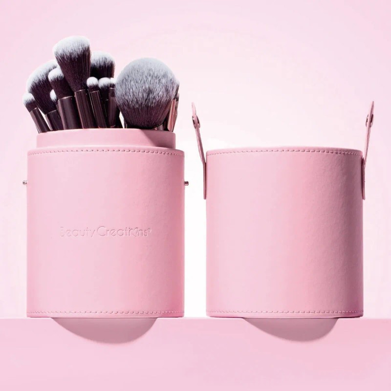 Beauty Creations 24 Piece Brush Set color rosa sintético