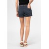 Sublevel women's stretch shorts with a braided belt. - dark