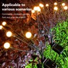 2 Pack Solar Powered LED Lights Firefly Lights Waterproof Outdoor