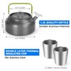 1.2L Camping Kettle Set with 2 Cups Lightweight Aluminum Camp