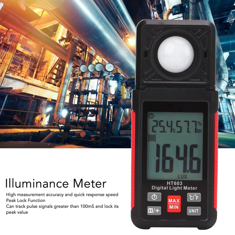 Digital Light Meter Professional High Accuracy Quick Response Luxmeter Large