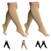 HealthyNees Open Toe 15-20 mmHg Compression Plus Size Extra Wide