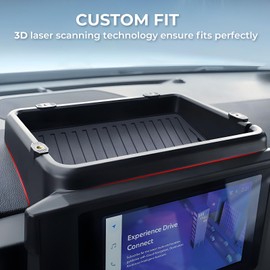 KATORN Dashboard Behind Screen Storage Box for Toyota Tacoma 2024 2025 & 4Runner 2025 (Only for 14 inch Screen), Interior Accessories Center Console Organizer Tray for 24 25 Tacoma & 25 4Runner, Black