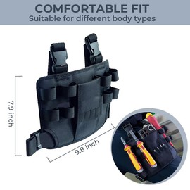 Aramola Leg Tool Pouch, Electrician Tool Pouch for Men, Multifunction Tool Pouch with Belt Clip for Electrician Automotive Carpenter Construction