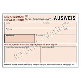 Falithrom® / Marcumar ® A7 6-Sided Tear-Resistant Synthetic Document Paper ID Card
