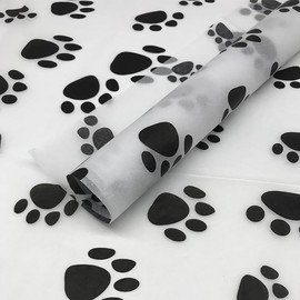 40 Sheets Dog Paw Tissue Paper Paw Print Wrap Paper Christmas Wrapping Tissue Paper Sheets Gift Packaging Paper Present Art Craft Tissue Holiday Party Wrap Paper