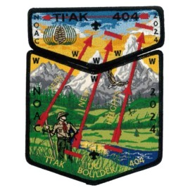 OA TI'AK 404 LODGE BSA PINE BURR AREA COUNCIL FLAP 2024 NOAC 2-PATCH NATURE SET!