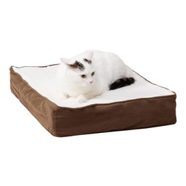 Happy Hounds Bella Orthopedic Rectangle Cat Bed, Latte