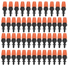 Boquillas de Nebulización de Riego por Goteo de Jardín Ajustables, 50 Piezas, Atomizador de Cabeza de Aspersor de Flujo Micro para Tubo de 4 Mm / 7 Mm