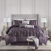 Madison Park Laurel Comforter Set Color: Plum, Size: King