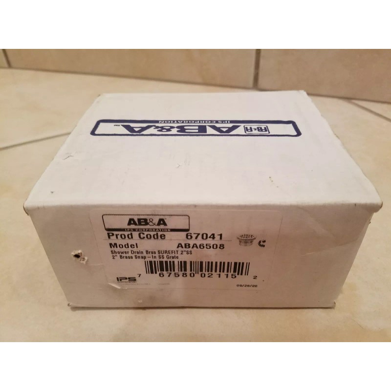 AB&A ABA6508 Shower Drain Brss SUREFIT 2"SS 2" Brass Snap-In