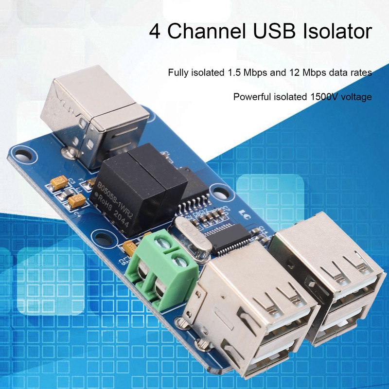 4 Channel USB Isolator HUB Module Coupling Protection Board Electronic