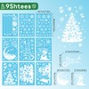 Joeyan 9 Stück Fensterbilder Weihnachten Schneeflocken Selbstklebend, Weiß Fensterdeko Weihnachts,