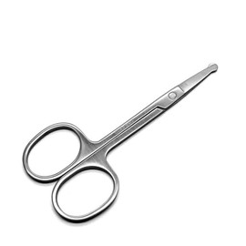 Stainless Steel Nose Hair Trimmer Scissors with Rounded Tips Safe Precision Eyebrow Beard Mustache Grooming Tool Rust Resistant Facial Hair Cutter for Men and Women
