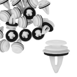 TUCKBOLD 20pcs Car Plastic White Retainer Rivet Fastener Clips 51418224768 Automotive Parts