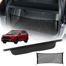Tesmirror Cargo Cover for Honda CR-V Hybrid 2025 - Retractable Cargo Cover for Honda CR-V Hybrid 2023-2025 Trunk Cover Rear Privacy Tonneau Cover for Honda CR-V Hybrid Accessories, with Cargo Net