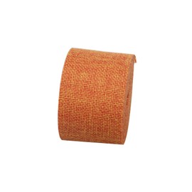 1 Roll Imitation Linen Ribbon 5cm*10m Burlap Fabric Ribbon for DIY Crafts Gift Wrapping, Orange