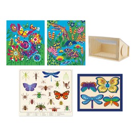 Janod - Garden Explorer - Explorer Briefcase - Arts & Crafts Kit - 6 Different Activities - Children’s Craft Activity - New Collection - Toy for Ages 6 +, J09113