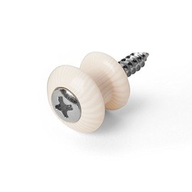 Waverly Guitar Strap Button, Ivoroid Button, Chrome Screw