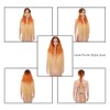 Style Icon 41" Ombre Orange Yellow Lace Front Wigs Long