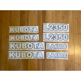 KUBOTA - L2350 TRACTOR  & LA450S  Loader DECAL STICKER Kit - (complete Set)