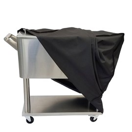 ELR Cooler Cover，Cooler Cart Cover, Universal Waterproof Rolling Cooler Patio Cooler Cover Protection for Outdoor Beverage Cart Rolling Ice Chest Party Cooler Black