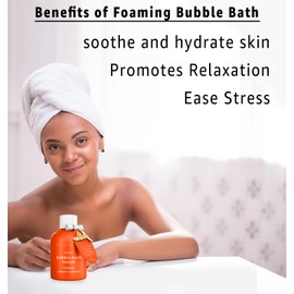 Natural Detox Bubble Bath - Long Lasting Citrus Bubble Bath -Foaming Soak - Orange Ginger Lemon Essential Oils Hydrating Relaxing - Stress Relief - Self Care Spa Gift Women Men Birthday Christmas