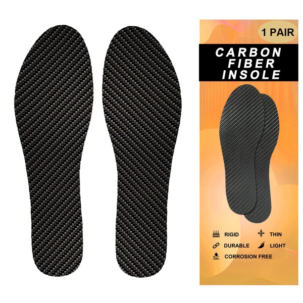 Carbon Fiber Insoles, 1 Pair Rigid Insole Insert for Pain