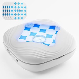 Flying Trap Insect, 3 in 1 Outdoors Portable Fruit Fly Trap 4000 mAh, 2 Trap Wihte and 5 Glue Cards, Fruit Fly Traps for Gnat, Moth, Mosquito, Suitable for Home, Outside,Patio,Backyard,Camping