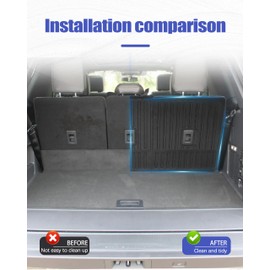 Cargo Liners Backrest Mat for Ford Expedition Max/Lincoln Navigator L Accessories 2025 with Hook&Loop Rear Trunk Mat Rear Seat Back Cover Protector All Weather Anti-Slip Split Dog Liner