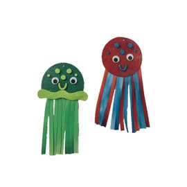 Meggan's Warehouse Under The Sea Foam Craft Kit (46 Pieces, Makes 2 Unique Octopus, 15 Minute Project, Ages 4+)