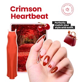 Beetles Orange Red Nail Polish 15ml Glitter Bright Orange Gorgeous Quick-Dry Glossy Nail Polish for Fingernail Toenail Manicure Nail Salon-Quality Results