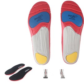 Kawasaki Sports Insoles，Breathable and Sweat-absorbing with Poron Shock-absorbing Cushioning for Men And Women, Black&Red (38)