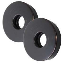 Corla 2PC Shower Arm Flange 2.5” Round | Modern Universal Escutcheon Replacement Cover Plate (Oil Rubbed Bronze)