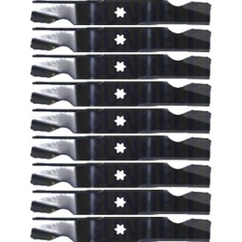 (9 Pack) Premium Medium Lift - Notched Replacement XHT Lawn Mower Blade Fits Craftsman SPM199562627 | 17.9" x 2.5" / 6 Pt. Star Hole